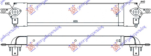 HLADNJAK INTERKULERA 2.0 DCi (655x157x64) 07-