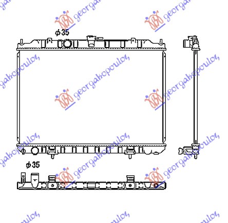 HLADNJAK MOTORA 2.0 - 2.5c.c +/ - A/C - 07 (45x69