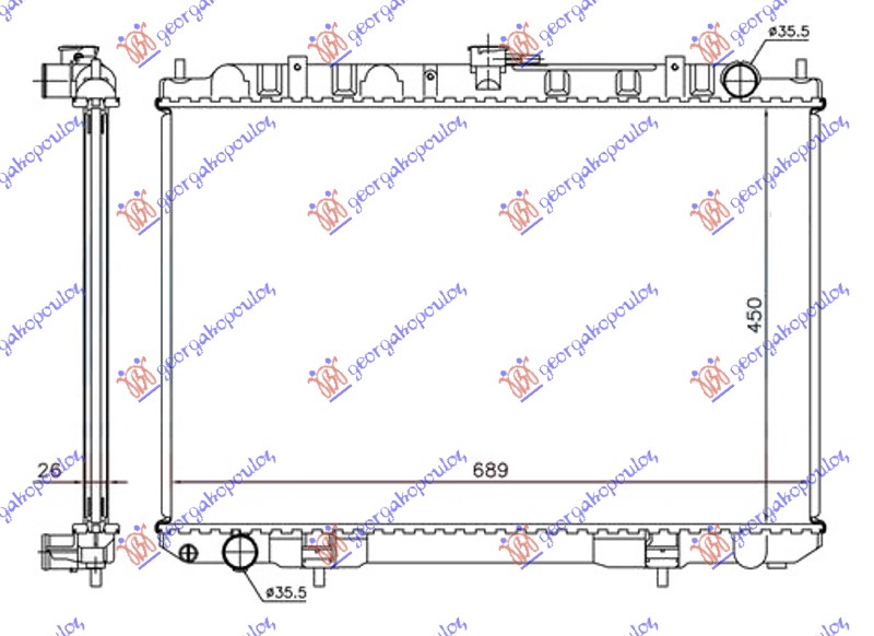 HLADNJAK MOTORA 2.2 DCI (45x69) -07