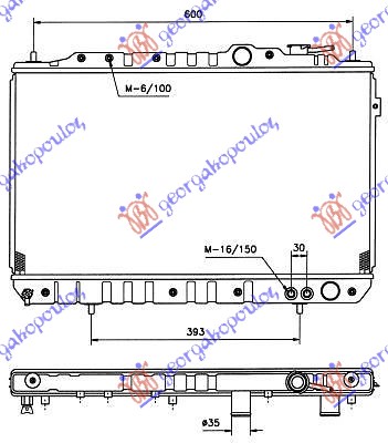 HLADNJAK MOTORA 1.5 8V - 1.6 - 1.8 16V+/ - A/C 67x37.6