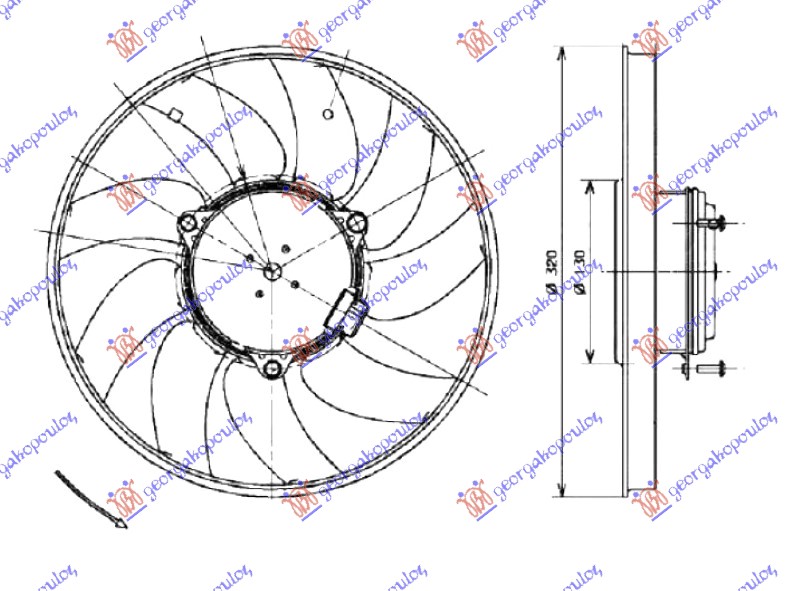 VENTILATOR KLIME KOMPLET (2.0/2.1/2.5/3.0TDi)