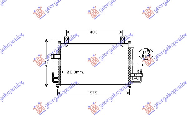 HLADNJAK KLIME 1.8i 8V - 1.5i 16 (53.5x34.5x20)