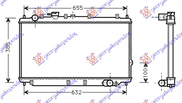 HLADNJAK MOTORA BENZIN (34.5x70)