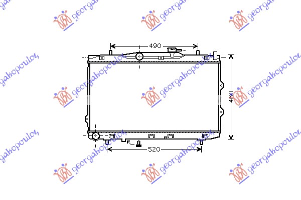 HLADNJAK MOTORA 1.6I/2.0I 16V (+/-AC) (37.5x67x16) -06