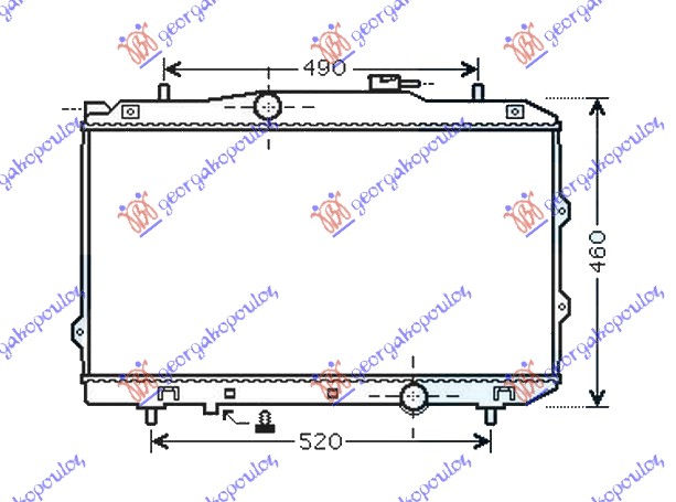 HLADNJAK MOTORA 1.6i/16V (+/-AC) (37.5x67x16) 06-09