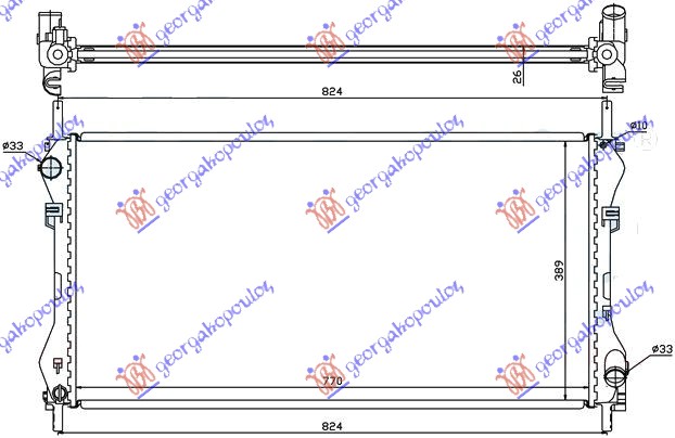 HLADNJAK MOTORA 2.0CC TDI-TDCI (+/-AC) (77x40)