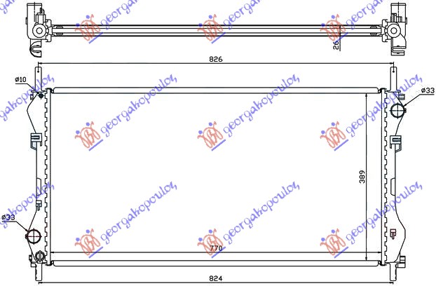 HLADNJAK MOTORA 2.3i 16V 2.4 TD (+/-AC) (77x40)