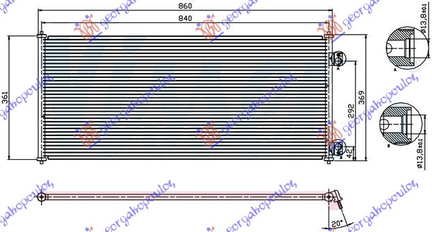 HLADNJAK KLIME BENZIN/DIZEL (80.5x36)