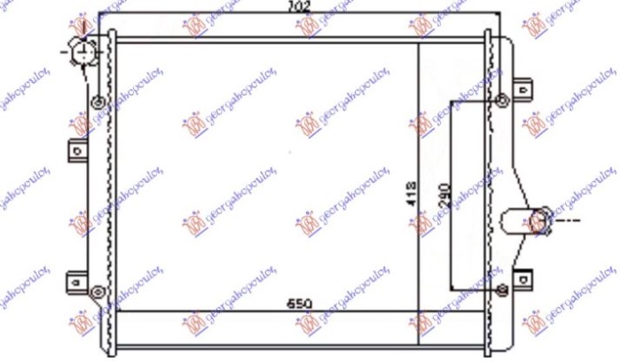 HLADNJAK MOTORA 2.0 BENZIN 2.0DIZEL (65x45) LEMLJEN