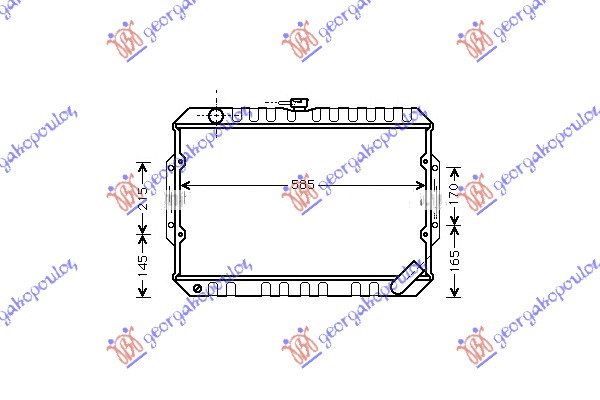 HLADNJAK MOTORA 2.5 T.DIZEL+/ - A/C (40x60)