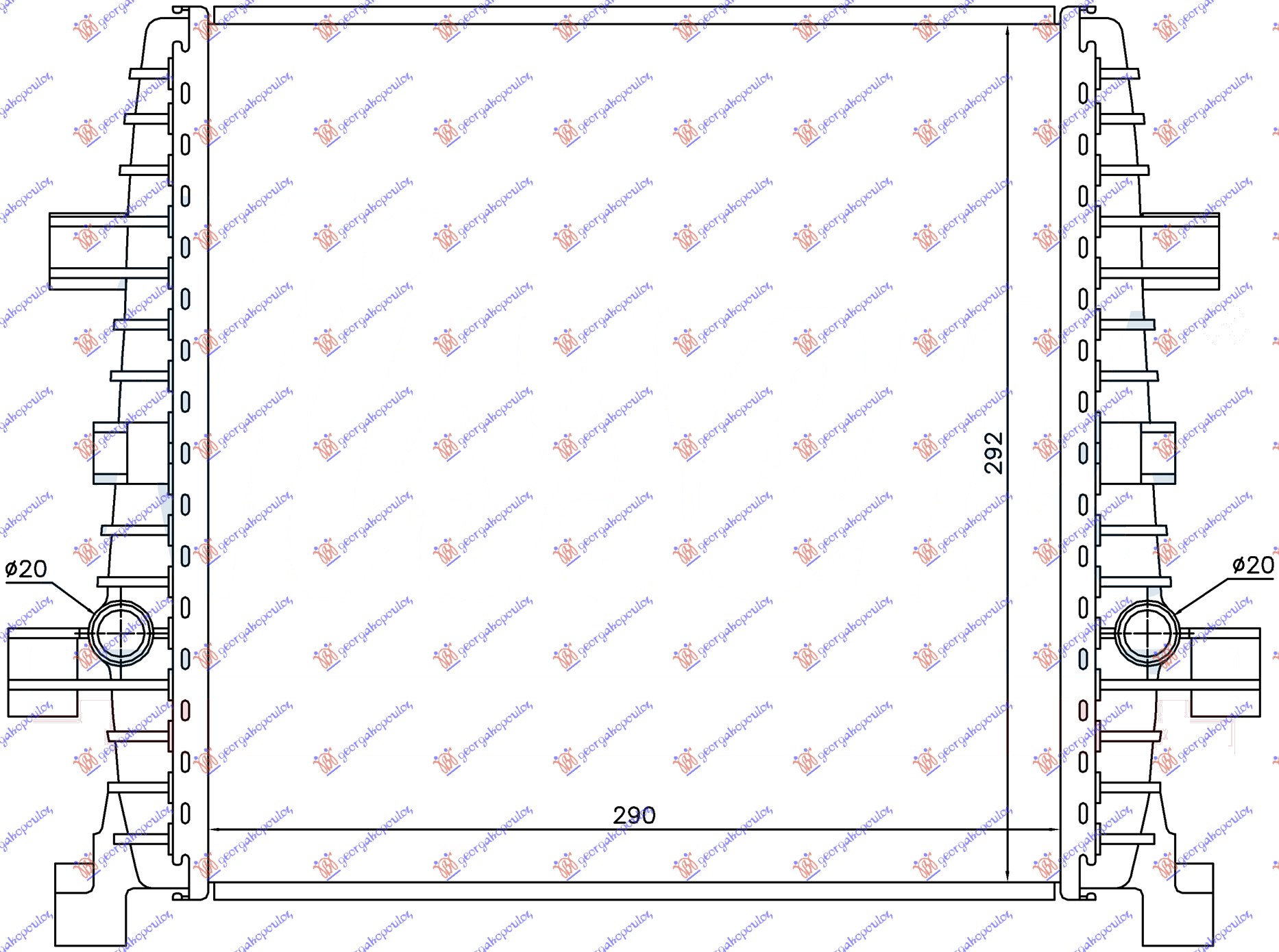 HLADNJAK MOTORA DODATNI 3.0 TFSI (AUTO) (29x29.2x2.5)