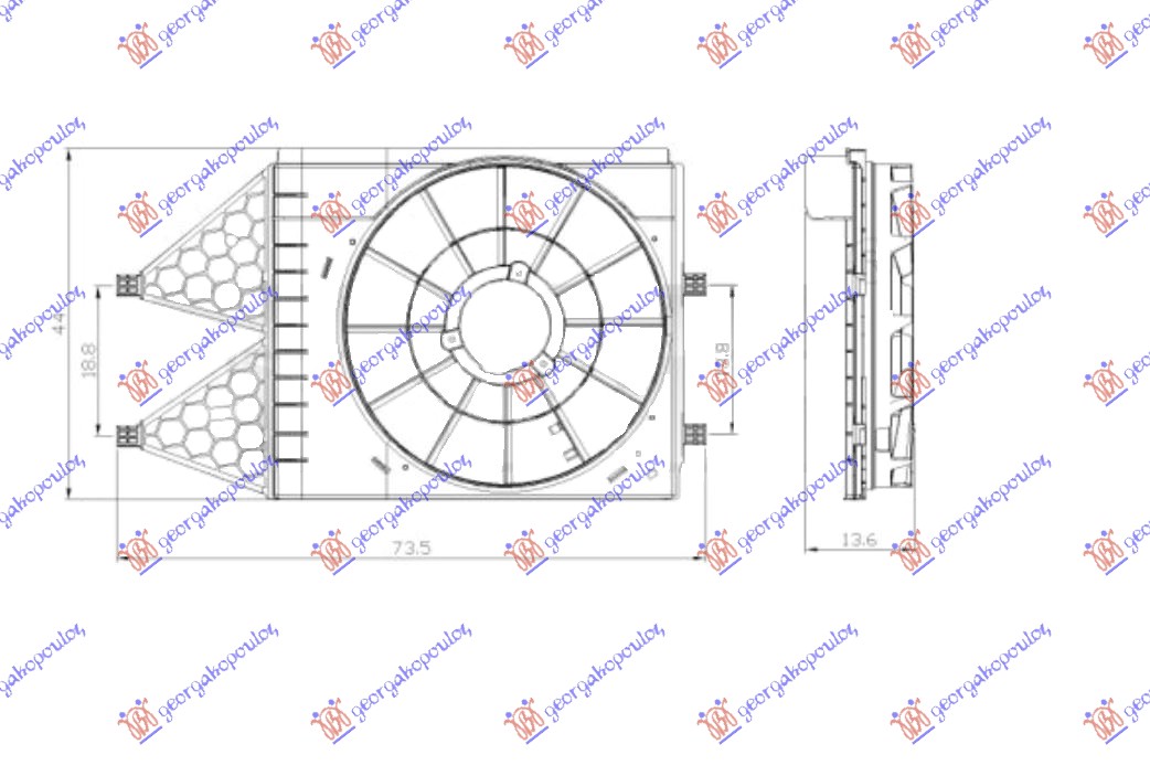 NOSAC VENTILATORA (1.0/1.0 - 1.2TSI/1.2