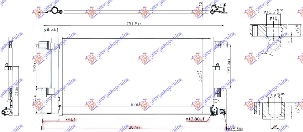 HLADNJAK KLIME 2.0 TFSi BENZIN (678x335x12)