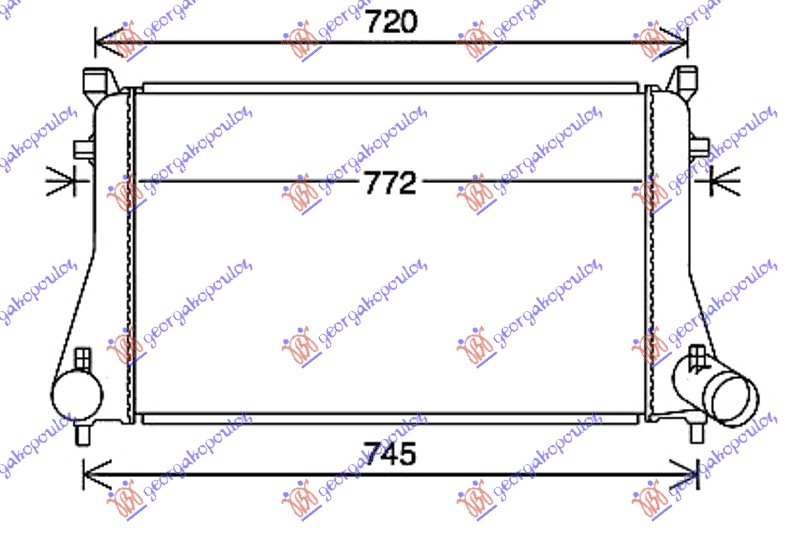 HLADNJAK INTERKULERA 1.8/2.0 TFSi BENZIN (620x398x30)