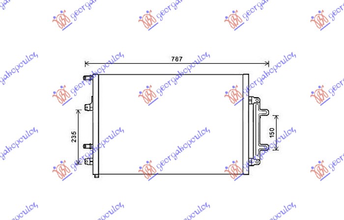 HLADNJAK MOTORA DODATNI 3.0/4.0 TFSi BENZIN (615x430x16)