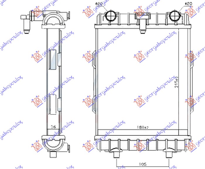 HLADNJAK DODATNI 2.0 BENZIN S3 (215x180x26)