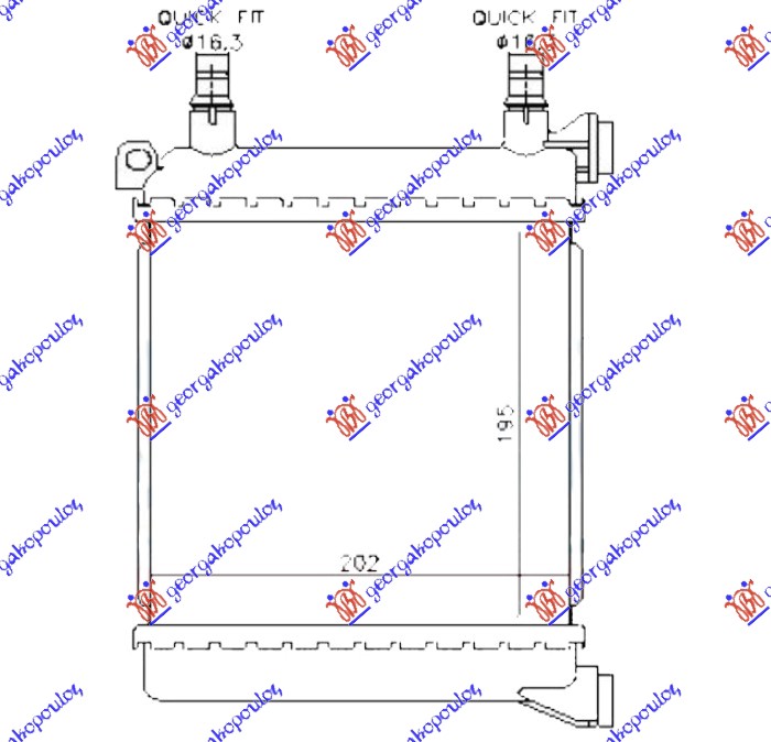 HLADNJAK MOTORA 2.0 (220i) BENZIN (AUTO) (680x320x26) (3 CEVI)