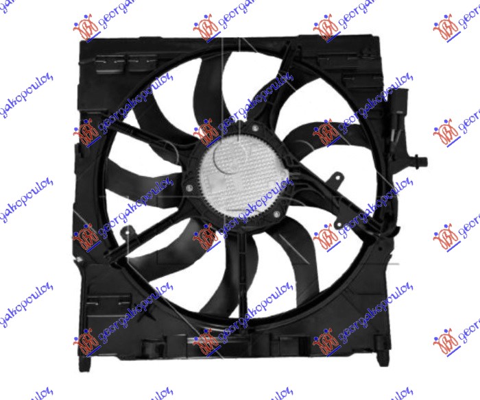 VENTILATOR KOMPLET (2.0 HYBRID - 3.0 BENZIN - 3.0 DIZEL) (517mm) (850W) (3 PIN)