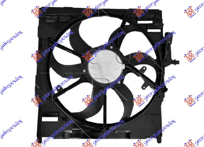 VENTILATOR KOMPLET (2.0-3.0 BENZIN - 2.0-3.0 DIZEL) (520mm) (400W) (3 PIN)