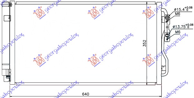 HLADNJAK KLIME BENZIN/DIZEL (600x340x16)