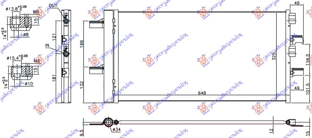 HLADNJAK KLIME 1.5 (216/218i) BENZIN (648x348x12)