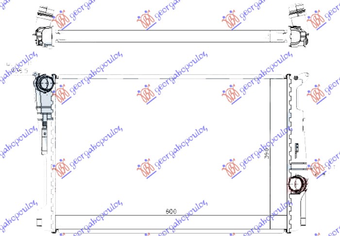 HLADNJAK MOTORA ZA SVE MODELE BENZIN-DIZEL (MAN) (600x390x32)