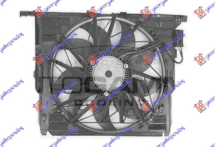 VENTILATOR KOMPLET (4.4 BENZIN - 2.0/3.0 DIZEL) (480mm) (850W) (3 PIN)