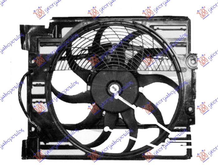 VENTILATOR KOMPLET (BENZIN) (400mm) (4 PIN)