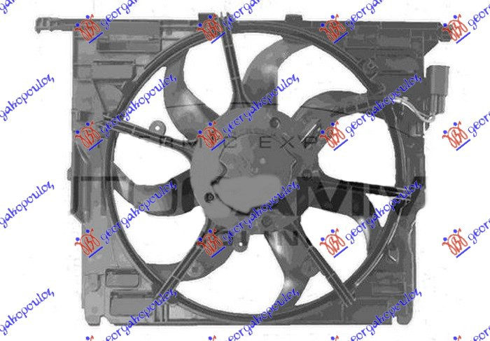 VENTILATOR KOMPLET (3.0 BENZIN - 2.0/3.0 DIZEL) (485mm) (600W) (3 PIN)