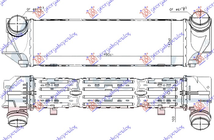 HLADNJAK INTERKULERA 2.0 BENZIN (495x150x100)