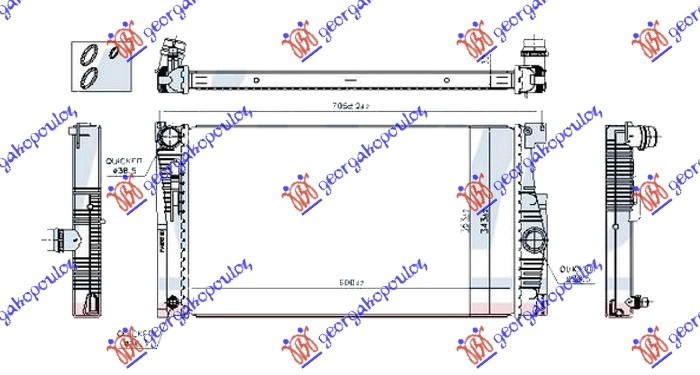 HLADNJAK MOTORA 2.0 BENZIN (AUTO) (+/-AC) (600x343) (NISSENS)