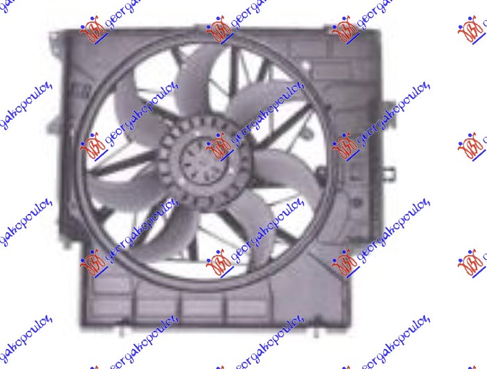 VENTILATOR KOMPLET (1.6/2.0 BENZIN - 2.0 DIZEL) (495mm) (400W) (3 PIN)