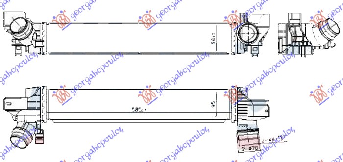 HLADNJAK INTERKULERA 1.5 (225xe HIBRID) BENZIN (585x95x98) (VALEO)