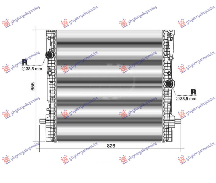 HLADNJAK MOTORA 3.0 HIBRID-BENZIN (625x619x32)