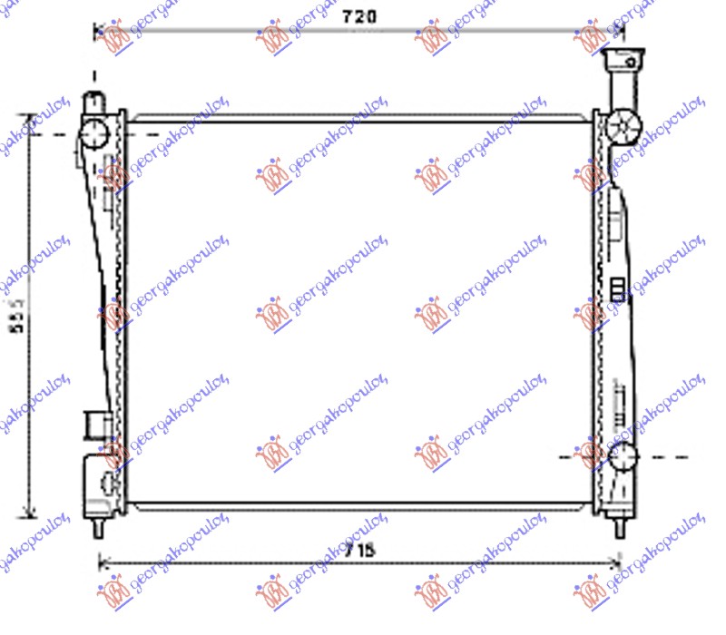 HLADNJAK MOTORA 3.6 i 24V VVT (AUTO) (63.7x51.5x16)