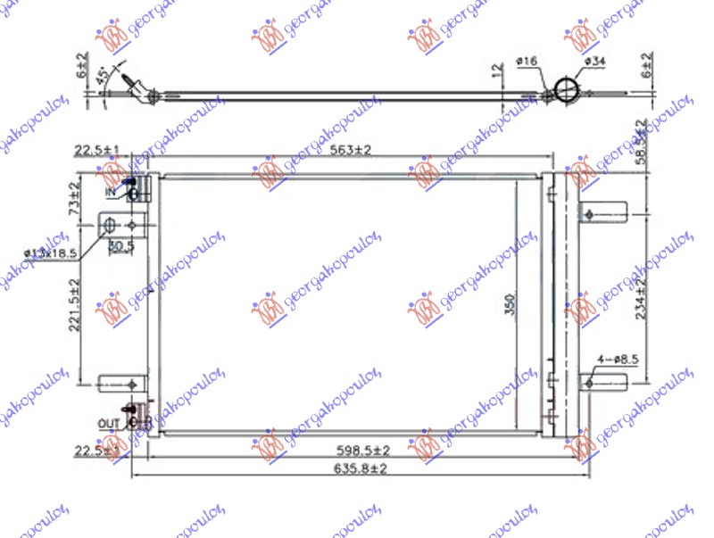 HLADNJAK KLIME BENZIN/DIZEL (53.5x36.4x12)