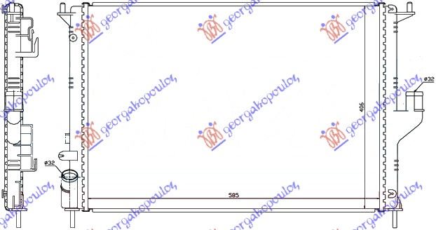 HLADNJAK MOTORA BENZIN-DIZEL (58x40) SRAF GORE