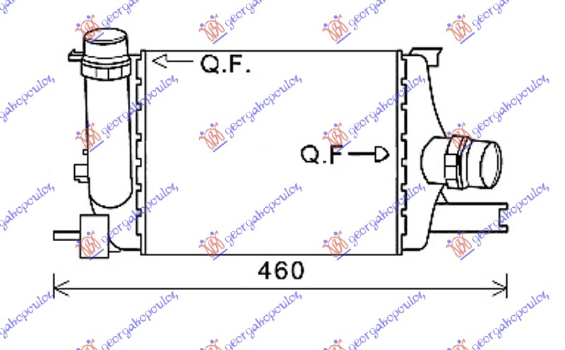 HLADNJAK INTERKULERA 1.2 TCE BENZIN (258x220x64)