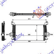 HLADNJAK INTERCOOLERA 1.4-1.6 T.BENZIN 1.3-1.7 CDTI (56x28)