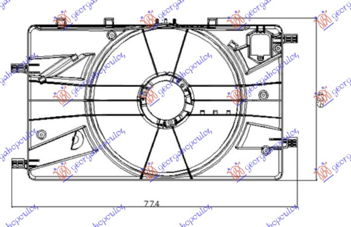 VENTILATOR KOMPLET 1.4-1.6 T.BENZIN 1.6-2.0 CDTI