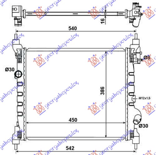 HLADNJAK MOTORA 1.0-1.2i 16V (45x39x17) (O)