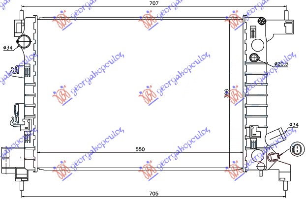 HLADNJAK MOTORA 1.2i-1.4i (55x39.6x17)