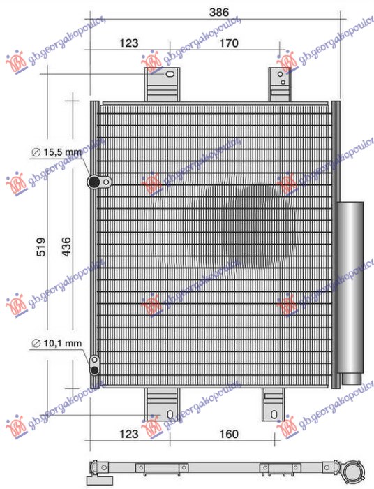 HLADNJAK KLIME ZA SVE MODELE (385x435x16)