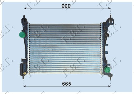 HLADNJAK MOTORA ZA SVE MODELE BENZIN (MAN/AUTO) (+/-AC) (54x37.5)