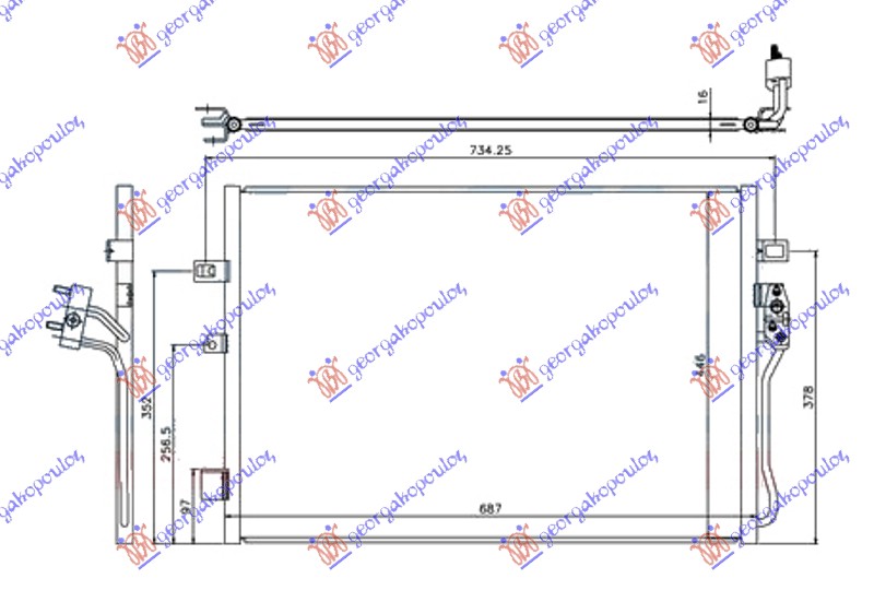 HLADNJAK KLIME BENZIN/DIZEL MANUAL (645x445x16)