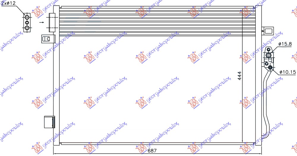 HLADNJAK KLIME BENZIN/DIZEL AUTOMATIK (645x460x16)