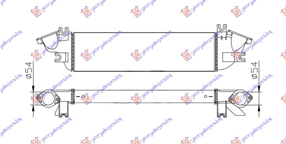 HLADNJAK INTERCOOLERA 2.4 DI-D DIZEL (575x175x50)