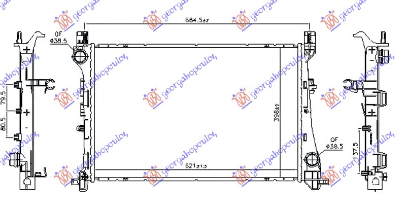 HLADNJAK 1.6 MJTD DIZEL (620x400x26) MANUAL/AUTOMATIK