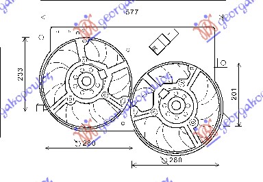 VENTILATOR (DUPLI) KOMPLET (1.3 JTD) 03-