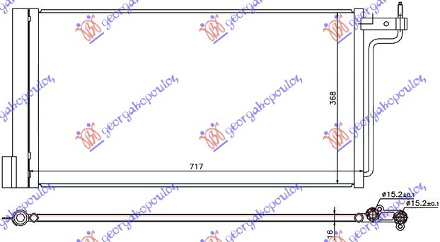 HLADNJAK KLIME 1.6 BENZIN - 2.0 DIZEL (69.5x35.8)